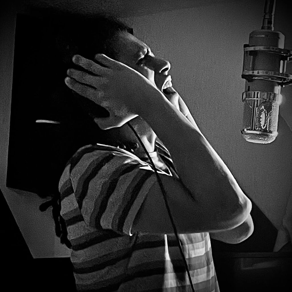 Artiste en session d'enregistrement